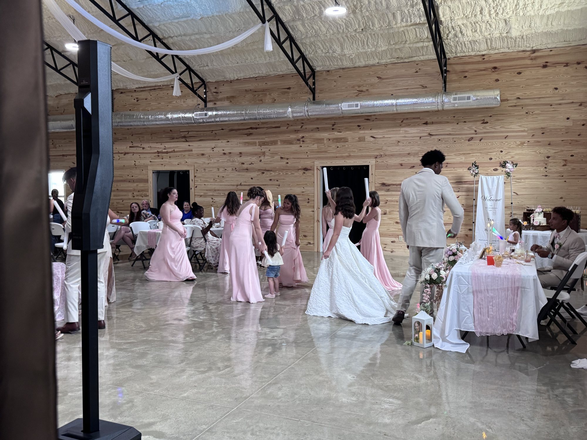 A wedding reception underway inside The Landing